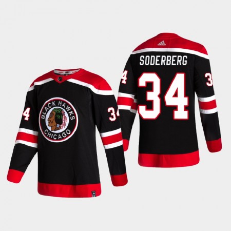 Pánské Hokejový Dres Chicago Blackhawks Dresy Carl Soderberg 34 2020-21 Reverse Retro Authentic